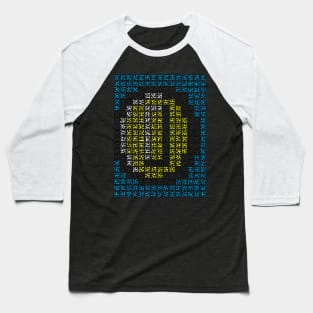 Pixelated Coin Baseball T-Shirt